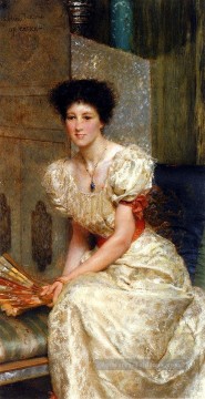 Portrait de Mme Charles Wyllie romantique Sir Lawrence Alma Tadema Peinture à l'huile